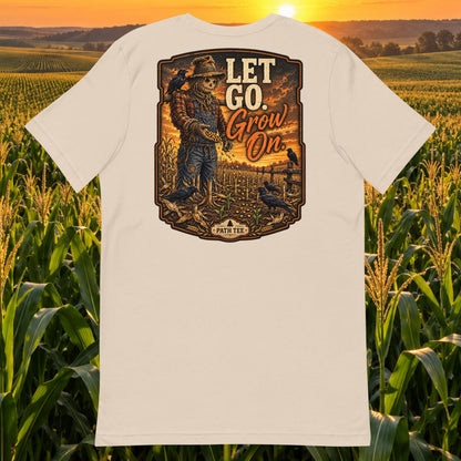 Let Go. Grow On. Scarecrow Fall Graphic Tee | Path Tee